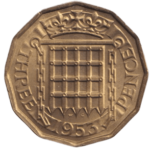 1953 THREEPENCE ( BU ) - THREEPENCE - Cambridgeshire Coins