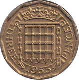 1953 THREEPENCE ( UNC ) - THREEPENCE - Cambridgeshire Coins