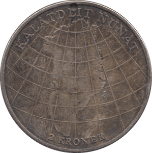 1953 TWO KRONER DENMARK - SILVER WORLD COINS - Cambridgeshire Coins