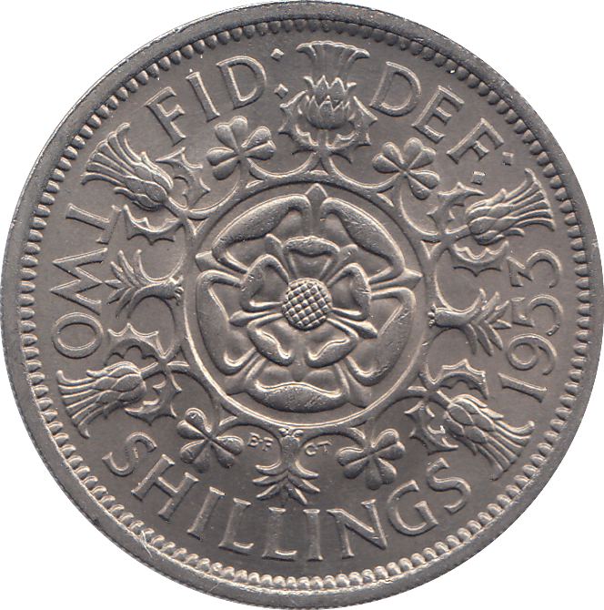 1953 TWO SHILLINGS ( UNC ) - TWO SHILLINGS - Cambridgeshire Coins
