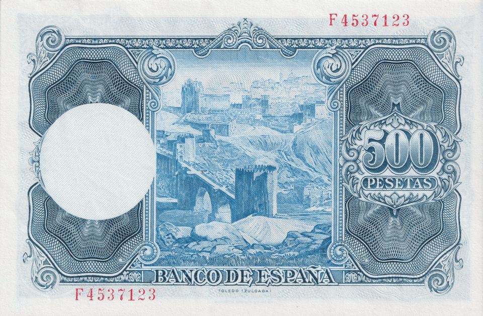 1954 500 PESETAS BANKNOTE SPAIN REF-1568 - WORLD BANKNOTES - Cambridgeshire Coins