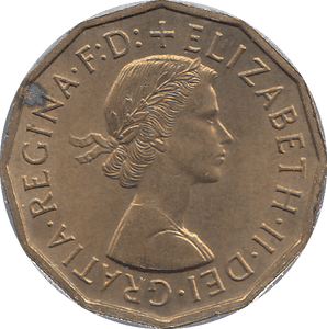 1954 BRASS THREEPENCE ( AUNC ) - THREEPENCE - Cambridgeshire Coins