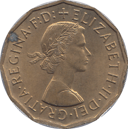 1954 BRASS THREEPENCE ( AUNC ) - THREEPENCE - Cambridgeshire Coins