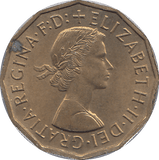 1954 BRASS THREEPENCE ( AUNC ) - THREEPENCE - Cambridgeshire Coins