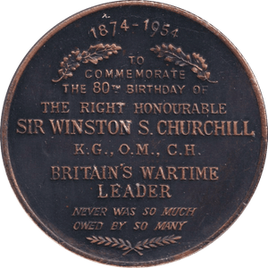 1954 BRITISH MEDALLION CHURCHILL - WORLD COINS - Cambridgeshire Coins