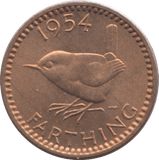 1954 FARTHING ( UNC ) - Farthing - Cambridgeshire Coins