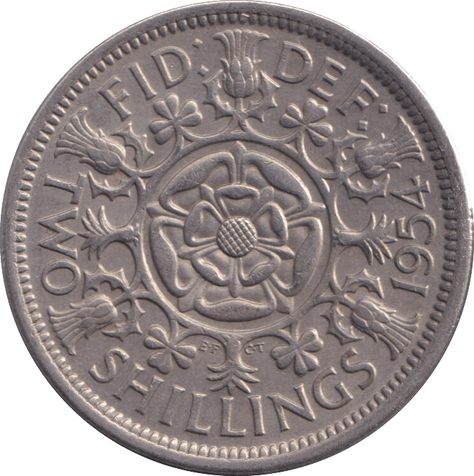 1954 FLORIN ( EF ) - FLORIN - Cambridgeshire Coins