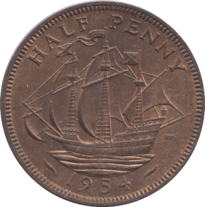 1954 HALF PENNY ( UNC ) - HALFPENNY - Cambridgeshire Coins