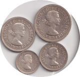 1954 MAUNDY SET WESTMINSTER ABBEY ELIZABETH II - Maundy Set - Cambridgeshire Coins