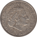 1954 SILVER 1 GULDEN NETHERLANDS - SILVER WORLD COINS - Cambridgeshire Coins