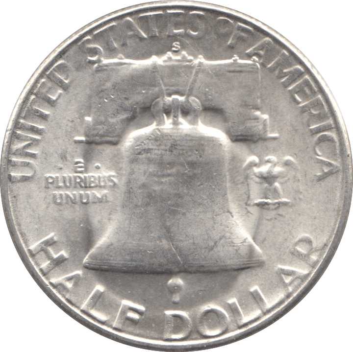 1954 SILVER HALF DOLLAR USA - SILVER WORLD COINS - Cambridgeshire Coins