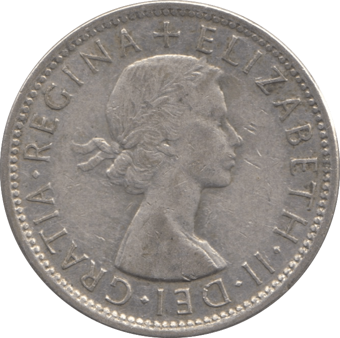 1954 SILVER ONE FLORIN AUSTRALIA - SILVER WORLD COINS - Cambridgeshire Coins