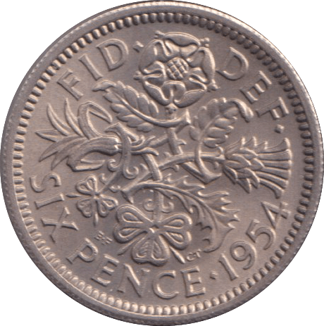 1954 SIXPENCE ( UNC ) - SIXPENCE - Cambridgeshire Coins