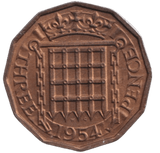 1954 THREEPENCE ( UNC ) - THREEPENCE - Cambridgeshire Coins