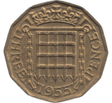 1955 BRASS THREEPENCE ( UNC ) - THREEPENCE - Cambridgeshire Coins