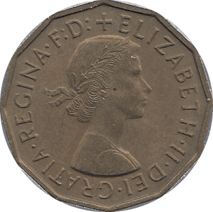 1955 BRASS THREEPENCE ( UNC ) - THREEPENCE - Cambridgeshire Coins