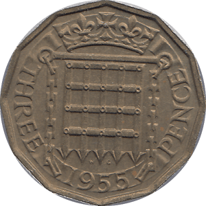 1955 BRASS THREEPENCE ( UNC ) - THREEPENCE - Cambridgeshire Coins