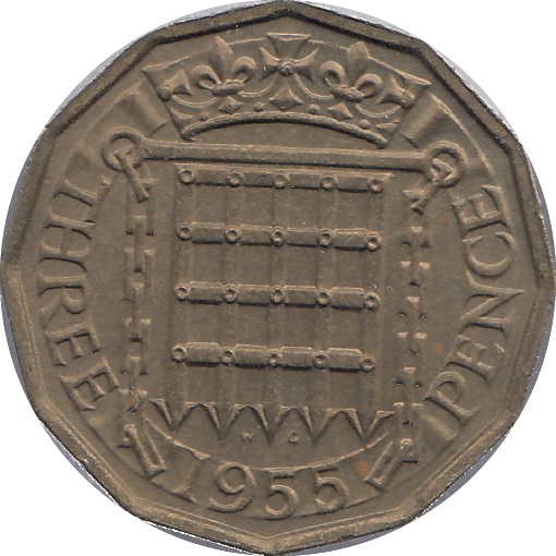 1955 BRASS THREEPENCE ( UNC ) - THREEPENCE - Cambridgeshire Coins