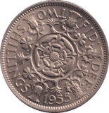 1955 FLORIN ( UNC ) - FLORIN - Cambridgeshire Coins