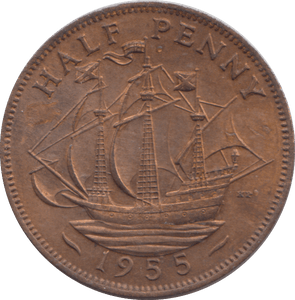 1955 HALF PENNY ( UNC ) - HALFPENNY - Cambridgeshire Coins