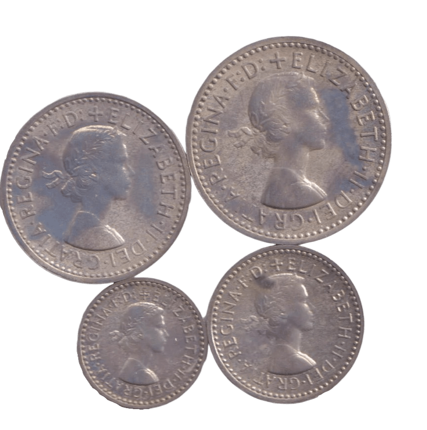 1955 MAUNDY SET SOUTH WALES CATHEDRAL ELIZABETH II - Maundy Set - Cambridgeshire Coins