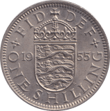 1955 SHILLING ( AUNC ) E - SHILLING - Cambridgeshire Coins
