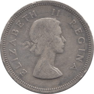 1955 SILVER TWO SHILLINGS SOUTH AFRICA - SILVER WORLD COINS - Cambridgeshire Coins
