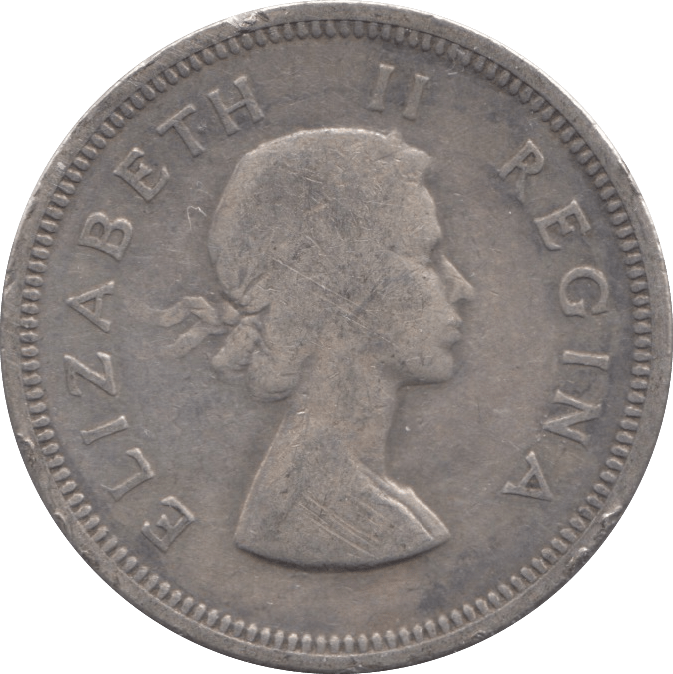 1955 SILVER TWO SHILLINGS SOUTH AFRICA - SILVER WORLD COINS - Cambridgeshire Coins