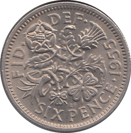 1955 SIXPENCE ( AUNC ) - SIXPENCE - Cambridgeshire Coins