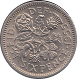 1955 SIXPENCE ( AUNC ) - SIXPENCE - Cambridgeshire Coins