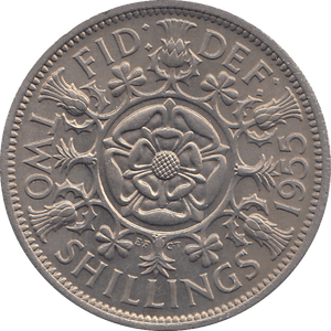 1955 TWO SHILLINGS ( EF ) - TWO SHILLINGS - Cambridgeshire Coins