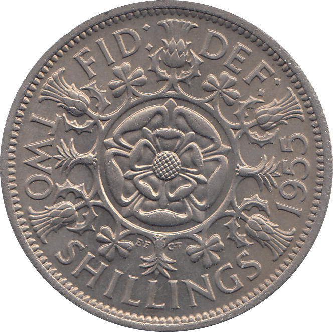 1955 TWO SHILLINGS ( EF ) - TWO SHILLINGS - Cambridgeshire Coins