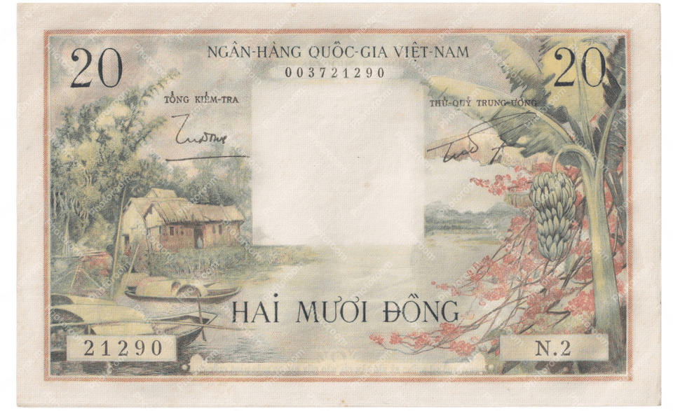 1956 20 DONG BANKNOTE SOUTH VIETNAM REF - 1600 - WORLD BANKNOTES - Cambridgeshire Coins