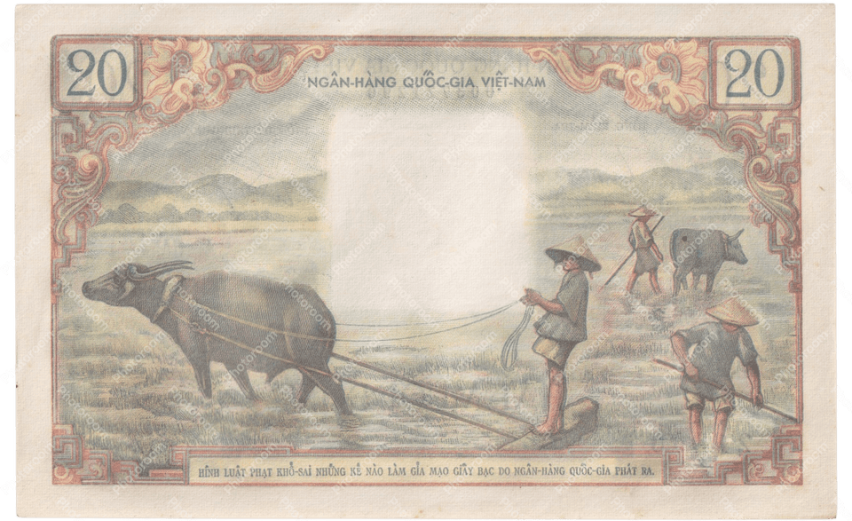 1956 20 DONG BANKNOTE SOUTH VIETNAM REF - 1600 - WORLD BANKNOTES - Cambridgeshire Coins