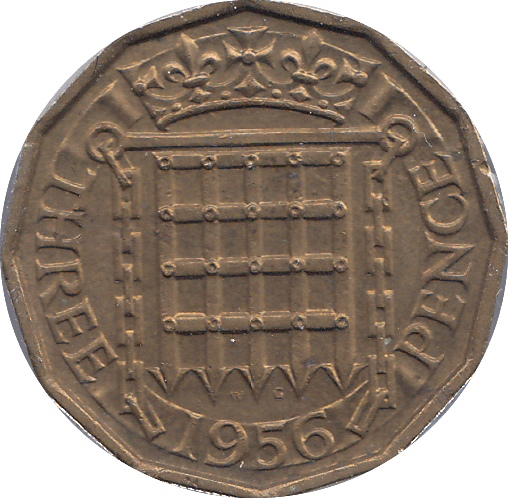 1956 BRASS THREEPENCE ( AUNC ) - THREEPENCE - Cambridgeshire Coins