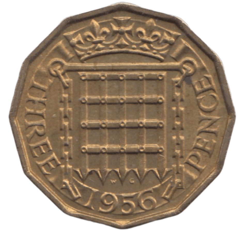 1956 BRASS THREEPENCE ( UNC ) - THREEPENCE - Cambridgeshire Coins