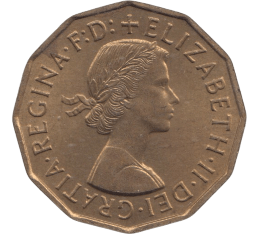 1956 BRASS THREEPENCE ( UNC ) - THREEPENCE - Cambridgeshire Coins
