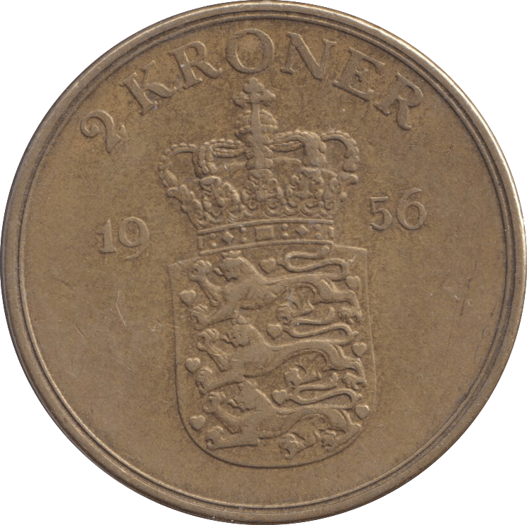 1956 DANISH 2 KRONER - Silver Proof - Cambridgeshire Coins