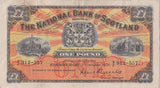 1956 ONE POUND NATIONAL BANK SCOTLAND BANKNOTE REF SCOT - 4 - WORLD BANKNOTES - Cambridgeshire Coins