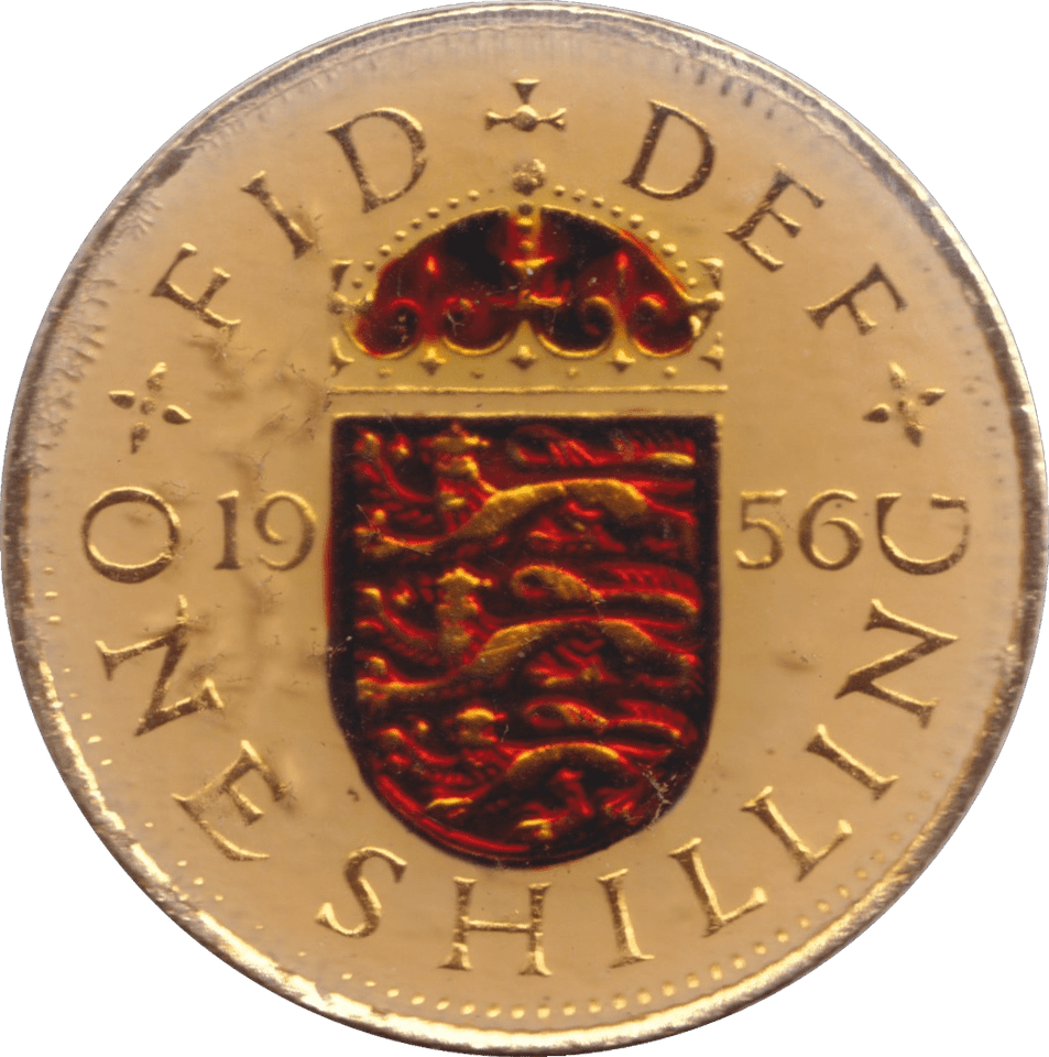 1956 SHILLING ENAMELLED ( EF ) - SHILLING - Cambridgeshire Coins