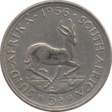 1956 SILVER 5 SHILLING SOUTH AFRICA - SILVER WORLD COINS - Cambridgeshire Coins