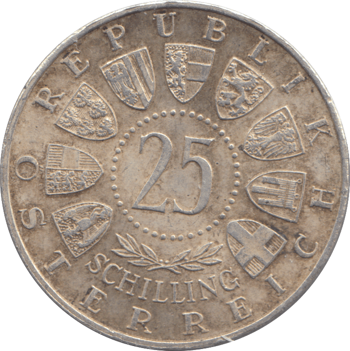 1956 SILVER AUSTRIA 25 SCHILLING - WORLD COINS - Cambridgeshire Coins