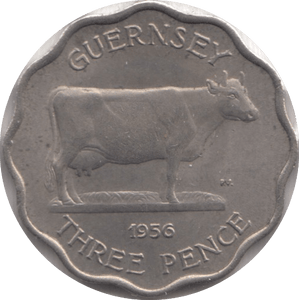 1956 THREEPENCE GUERNSEY - WORLD COINS - Cambridgeshire Coins