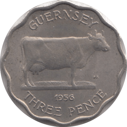 1956 THREEPENCE GUERNSEY - WORLD COINS - Cambridgeshire Coins