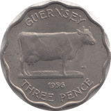 1956 THREEPENCE GUERNSEY - WORLD COINS - Cambridgeshire Coins