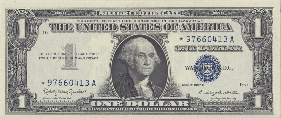 1957 BANK OF USA ONE DOLLAR BANKNOTE REF 729 - World Banknotes - Cambridgeshire Coins
