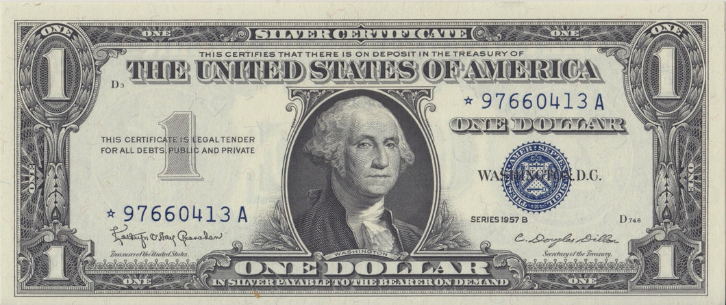 1957 BANK OF USA ONE DOLLAR BANKNOTE REF 729 - World Banknotes - Cambridgeshire Coins