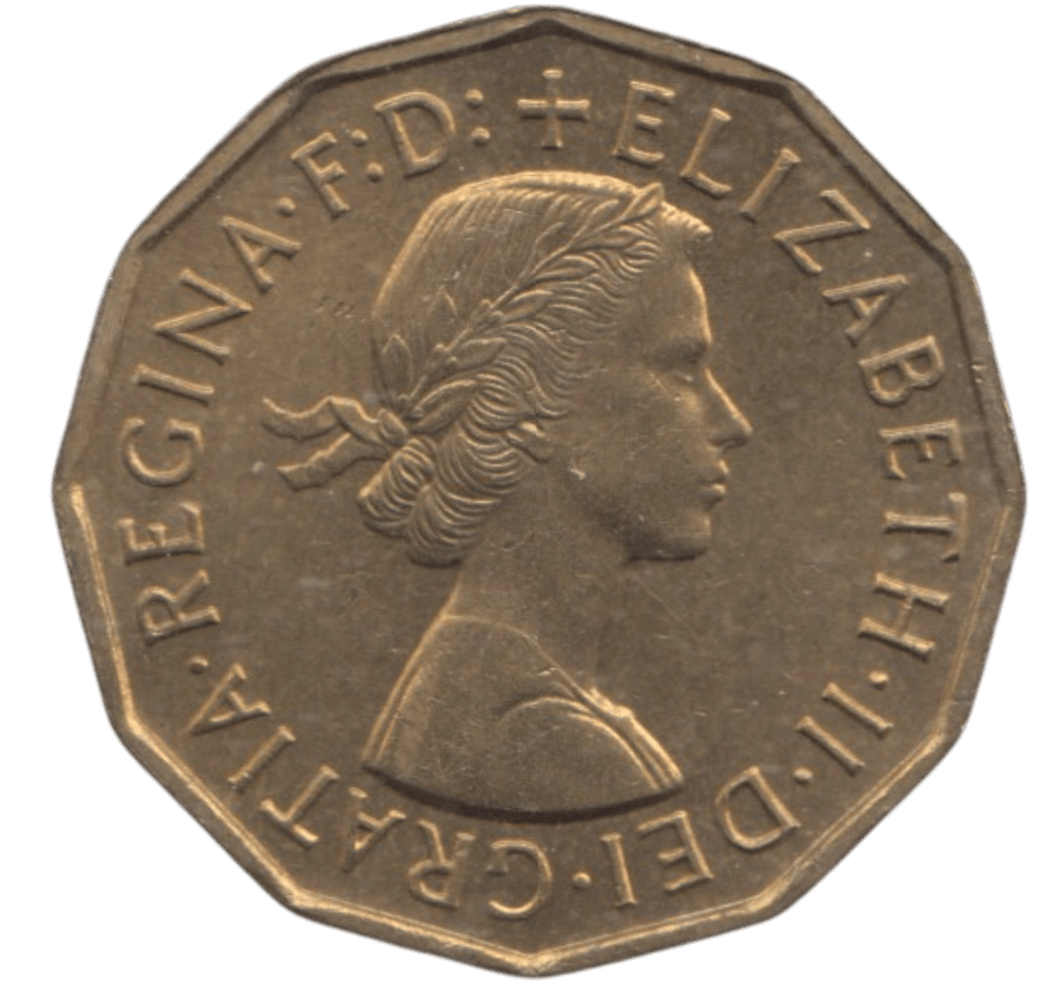 1957 BRASS THREEPENCE ( AUNC ) - THREEPENCE - Cambridgeshire Coins