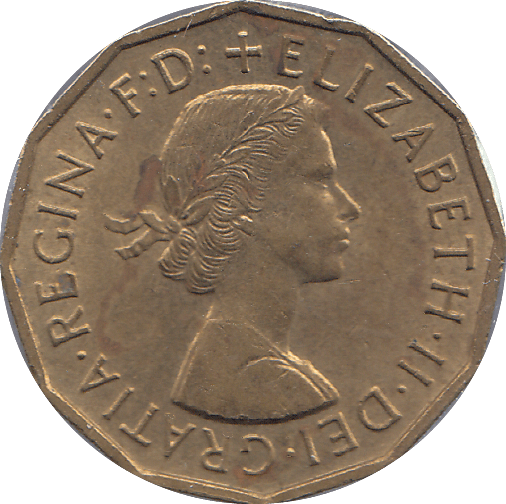 1957 BRASS THREEPENCE ( AUNC ) - THREEPENCE - Cambridgeshire Coins