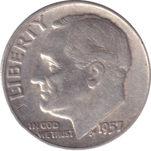 1957 DIME USA - WORLD COINS - Cambridgeshire Coins